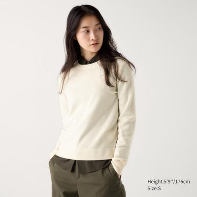 Uniqlo - Cashmere Crew Neck Jumper - Off White - S