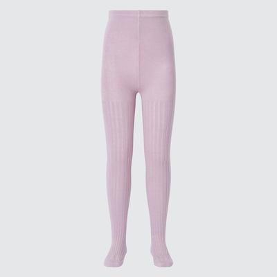 Uniqlo - Girl's Heattech Knit Tights - Pink - 11-12Y
