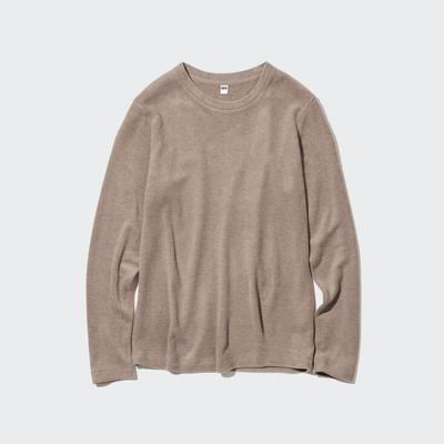 Uniqlo - Heattech Fleece Crew Neck - Beige - L