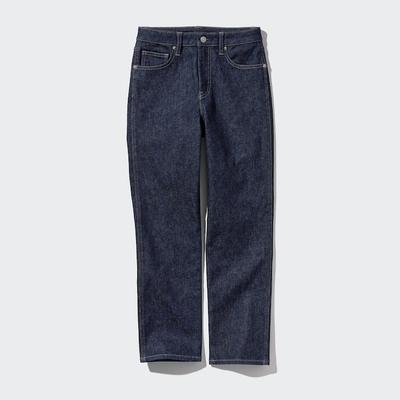 Uniqlo - Cotton Slim Fit Straight Ankle Jeans - Blue - 22inch