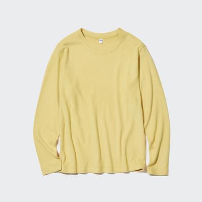 Uniqlo - Heattech Fleece Crew Neck - Yellow - XS