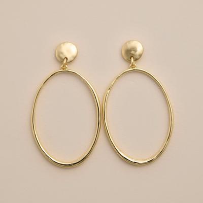 Lucky Brand Front Facing Hoop Earrings - Women's Ladies Accessories Jewelry Earrings in Gold