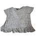 J. Crew Tops | J. Crew Women's Size Small Linen Top Ruffled Cropped | Color: Gray | Size: S