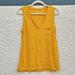 J. Crew Tops | J. Crew Mustard Yellow Linen V-Neck Pocket Tank Bronzed Ochre | Color: Yellow | Size: M