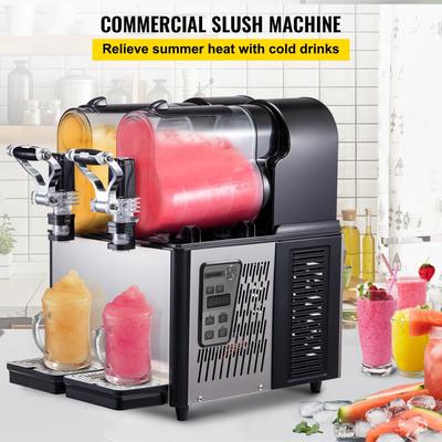 VEVOR Commercial Slushy Machine Stainless Steel Home Slush Frozen Drink Machine with Automatic Clean