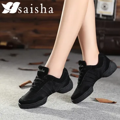 Leisure Sports Men Women Child Adult Modern Dance Shoes Jazz Shoes Dancing Soft Outsole Breath Dance