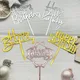 10pcs Set 32 Styles Happy Birthday Cake Topper Black Gold Cake Toppers Baby Shower Cake Birthday Party Cake Flag Decorations
