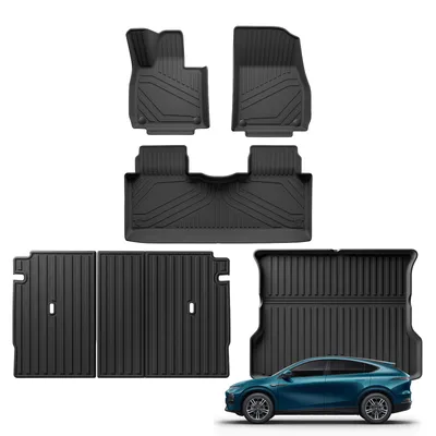 for Xpeng G6 2023 2024 Car Floor Mats Cargo Liner Trunk Pad TPE 3D Foot Mat All Weather BLACK