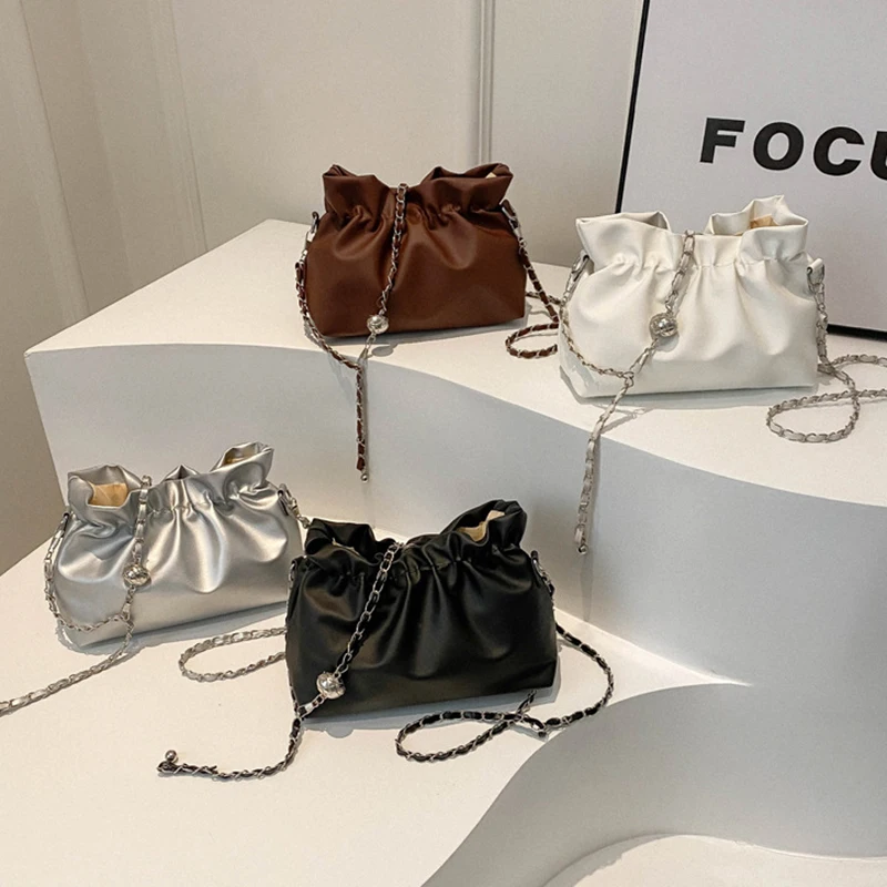 JOBag-Sac à Bandoulière Classique et Solide pour Femme, Accessoire à la Mode, Polyvalent, Argent, E27