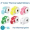 500 pièces/rouleau 50mm cercle autocollant thermique étiquette auto-adhésive ronde étiquette thermique pour bricolage Logo conception nom étiquette fournitures de bureau