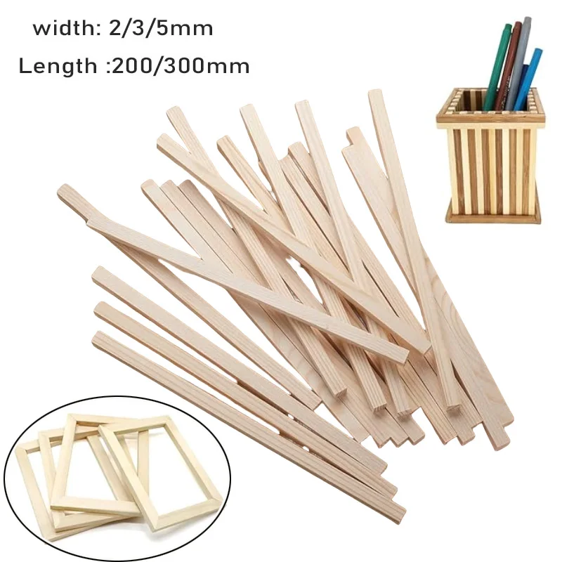 Lot de bandes en bois Basha, 20 à 50 pièces, artisanat, carré, câlin, modèle, jouets, construction, bricolage, accessoires