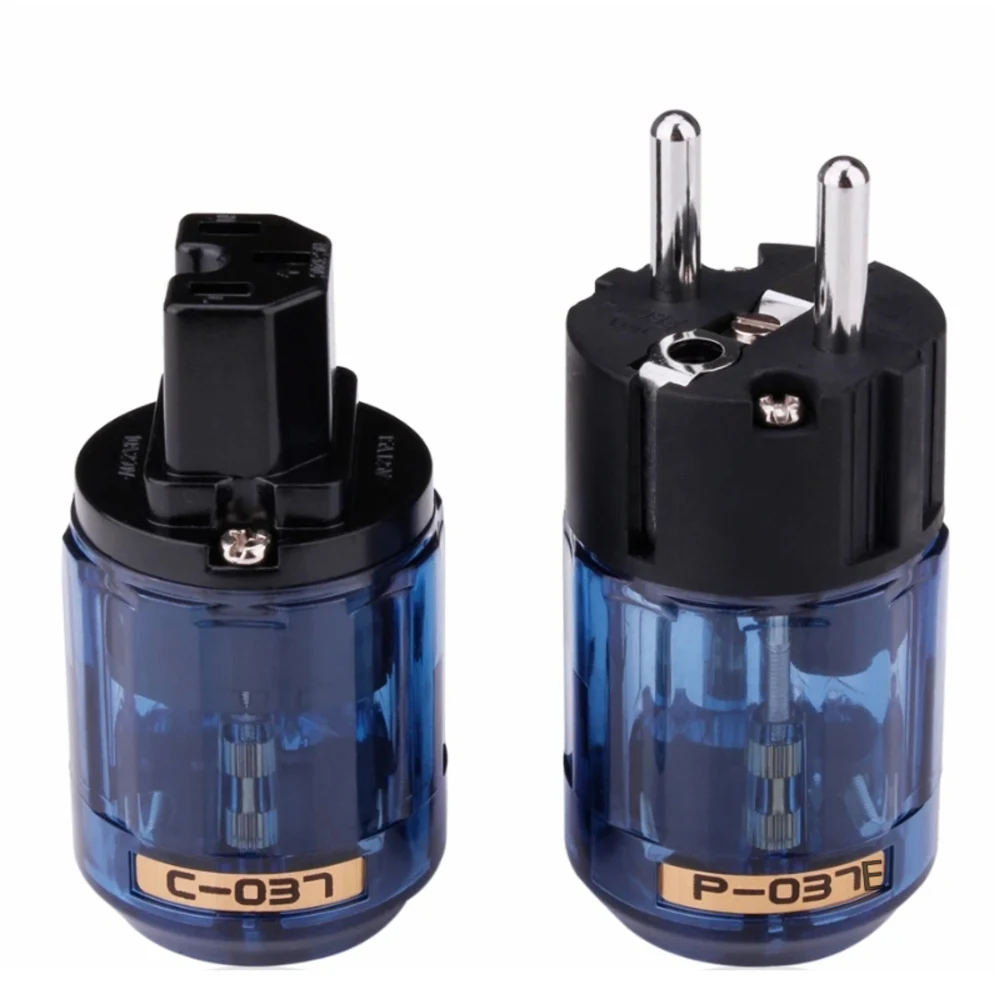Oyaide P-037E / C-037 Schuko Europa EU Netzstecker Rhodiniert IECaudio Stecker männlich weiblich Stecker High Fidelity Image