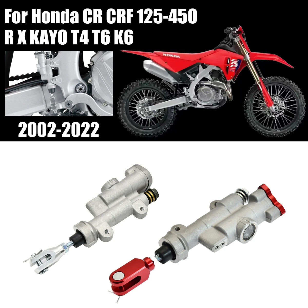 Neue Motorrad Hinten Hauptbremszylinder Für Honda CRF 250R 450R CR125R CR250R CRF250R CRF450R CRF250X CRF450X Kayo T4 T6 K6 Image