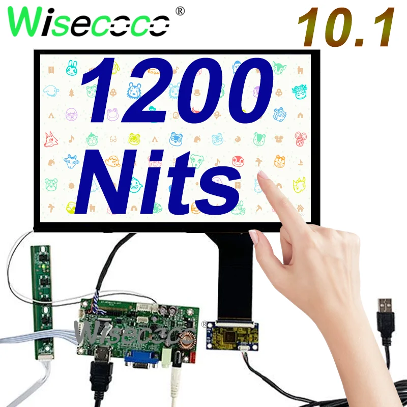 Sonnenlicht lesbares Display 10,1 Zoll x Nits hoch leuchtendes Display ips Automotive Outdoor Projekt Touchscreen Image