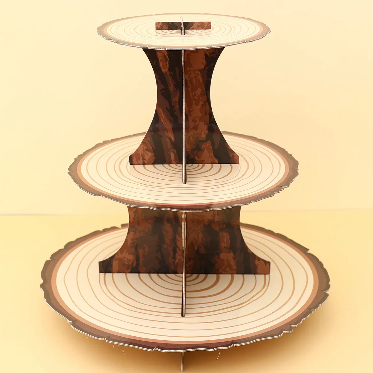 Hölzerner Kuchenständer, Wild One Forest, Safari, Geburtstagsparty-Dekoration, für Kinder, Jungen, Babyparty, Zubehör, Kuchenstütze, Gastgeschenke, Geschenk Image