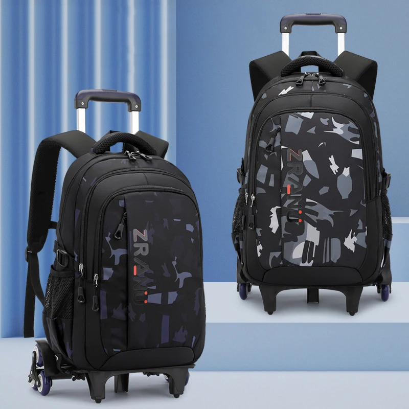 Sac à dos scolaire à roulettes sacs d'école avec roues sacs à dos à roulettes pour étudiants pour garçons sac de chariot d'école pour enfants étanche