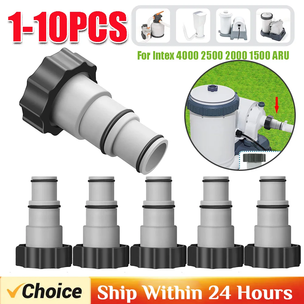 Adaptateur de tuyau de piscine avec collier pour pompes de connexion filetées, accessoires de piscine ARU, Intex 4000 2500 2000 1500
