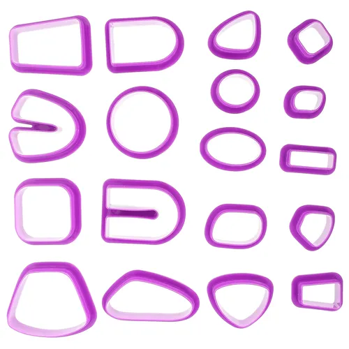 Moule en argile, fourniture de bricolage, coupe-poterie, Kit de fabrication de boucles d'oreilles, outil polymère, biscuits ronds, bijoux pour outils, boucles d'oreilles, couteau, 18 pièces