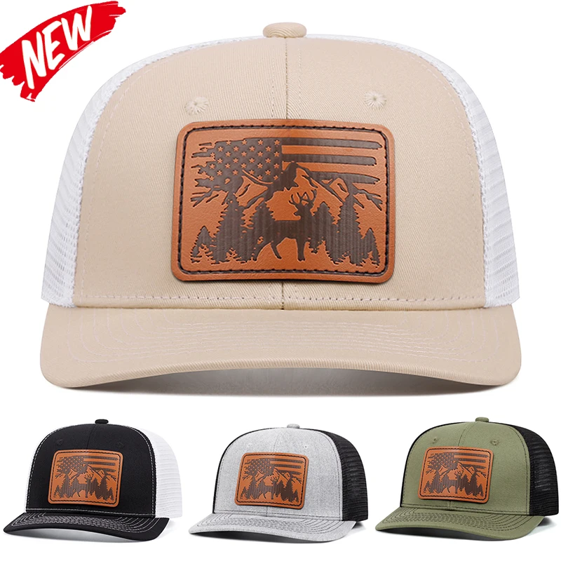 Herrenmode Elch Haut Label Ente Zunge Hut Unisex Sommer Sonnenschutz Netz Hut Straße Hip Hop Einstellbare Cowboy Baseball Hut