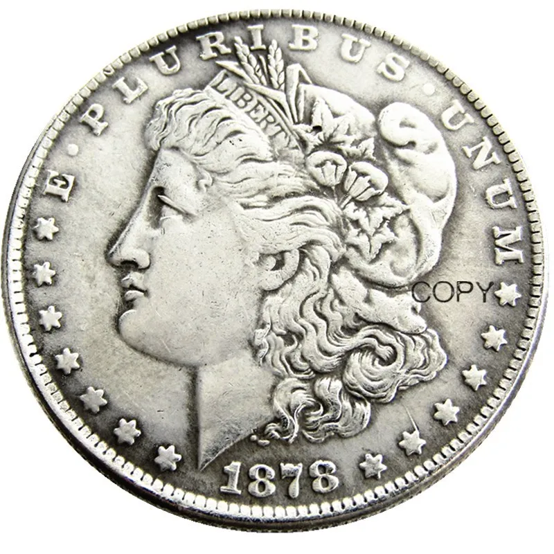 US 1878-CC Morgan Dollar Copy Coin versilbert Image