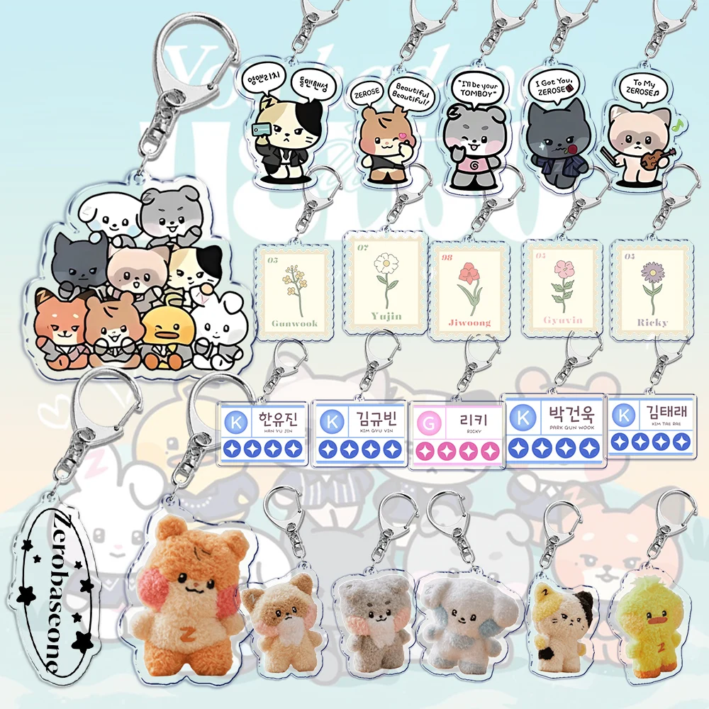 Niedlicher K-Pop-Schlüsselanhänger für Zubehör, Tasche, ZB1, Zerobaseone-Anhänger, Schlüsselanhänger, Ring, Jungen, Planet Jiwoong, Schlüsselanhänger, Schmuck, Fans, Geschenke Image