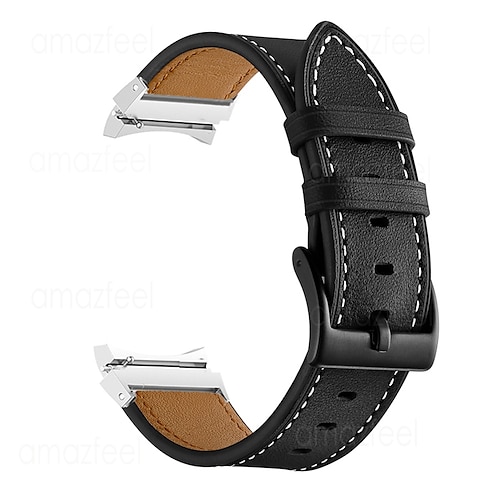Uhrenarmband für Samsung Galaxy Watch 7/6/5/4 40/44mm, Watch 5 Pro 45mm, Watch 6 Classic 43/47mm, Watch 4 Classic 42/46mm Echtes Leder Ersatz Gurt Verstellbar Atmungsaktiv Stoßresistent Armband Image