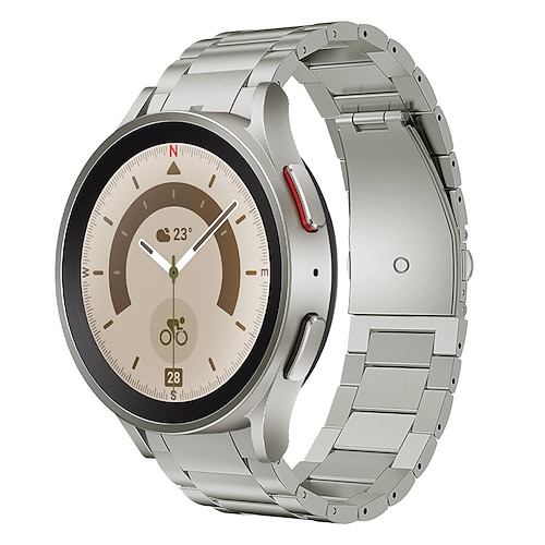 Uhrenarmband für Samsung Galaxy Watch 7/6/5/4 40/44mm, Watch 5 Pro 45mm, Watch 6 Classic 43/47mm, Watch 4 Classic 42/46mm Edelstahl Ersatz Gurt Verstellbar Atmungsaktiv Stoßresistent Armband Image