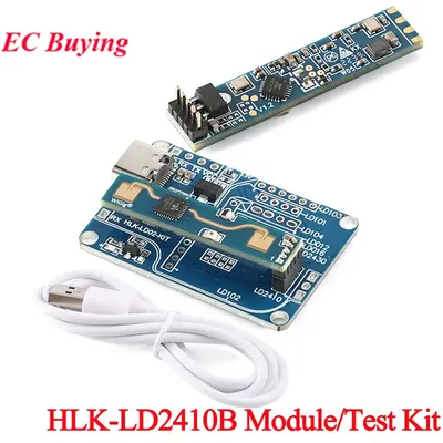 HLK-LD2410B Test Kit LD2410 FMCW 24G Smart Human Presence Status Sensing Radar Heartbeat Detection
