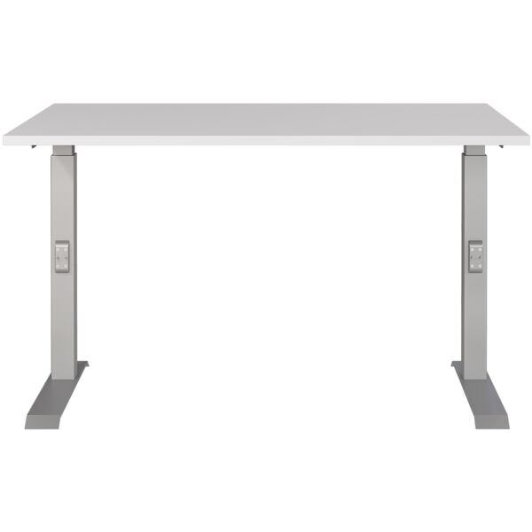 Germania-Werke Schreibtisch höhenverstellbar (manuell) »Downey« 120 cm grau, 120x91x80 cm