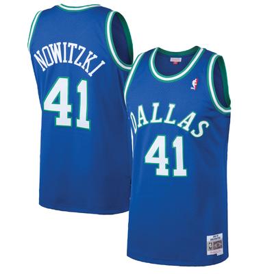 Dallas Mavericks Dirk Nowitzki Hardwood Classics Road Swingman Trikot von Mitchell & Ness - Herren Image