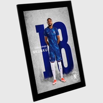 Chelsea Christopher Nkunku 2024-25 Druck – Glasrahmen – 8 x 6 Zoll Image