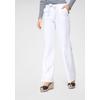 Leinenhose ANISTON CASUAL, Damen, Gr. 50, N-Gr, weiß, Web, Obermaterial: 55% Leinen, 45% Viskose, Leinenoptik, unifarben, Basic, figurumspielend lang, Hosen, mit Bindeband, Topseller