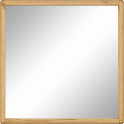 Badspiegel OTTO PRODUCTS "Jorrick", beige (natur), B:60cm H:60cm T:8cm, FSC-zertifiziertes Massivholz, Spiegel, Rahmen aus FSC-zertifiziertem Massivholz Kiefer, Breite 60 cm Image