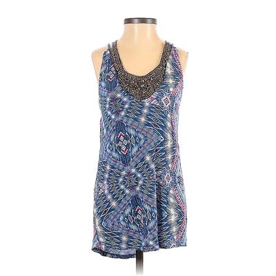 Vanity Sleeveless Top Blue Scoop Neck Tops - Women's Size Small