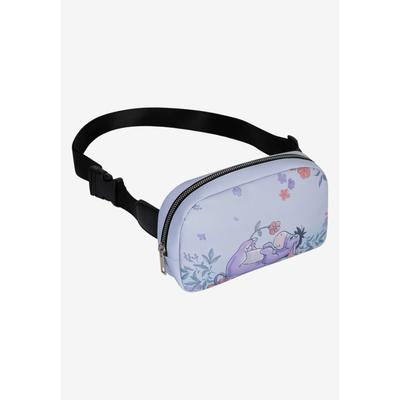 Women's Disney Winnie The Pooh Eeyore Belt Bag Crossbody Zippered Floral Faux Leather by Woman Within in Blue