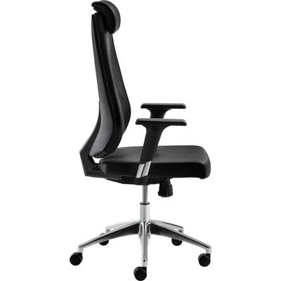 Bürostuhl MAYER SITZMÖBEL, schwarz (schwarz, alu poliert), B:66cm H:132cm T:67cm, Stühle, "myBESTMIND" Image