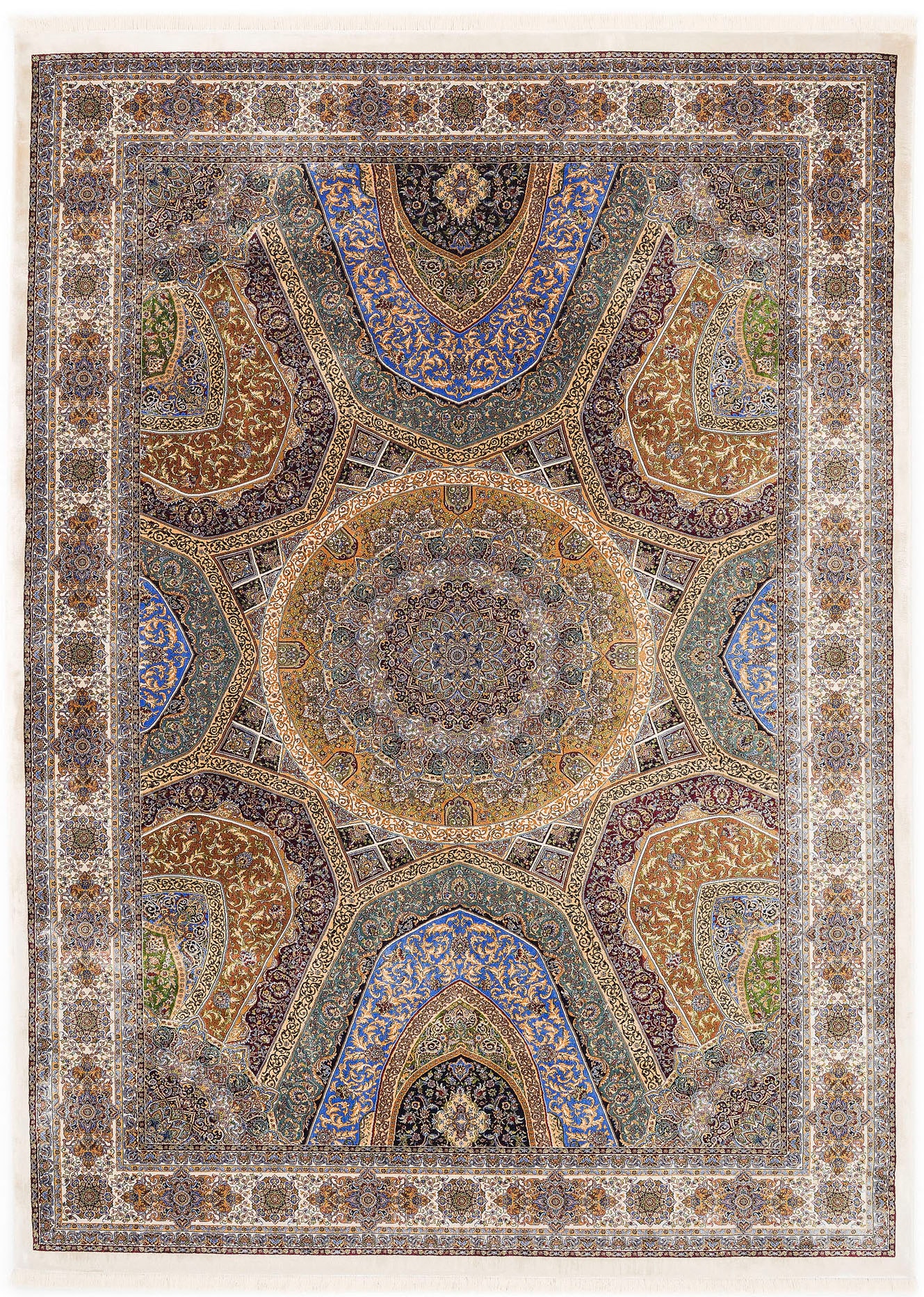 Teppich OCI DIE TEPPICHMARKE "SILK LINE SHAH ABBAS", bunt (multi), B:200cm H:5mm L:290cm, Modal, Teppiche, Wohnzimmer Image