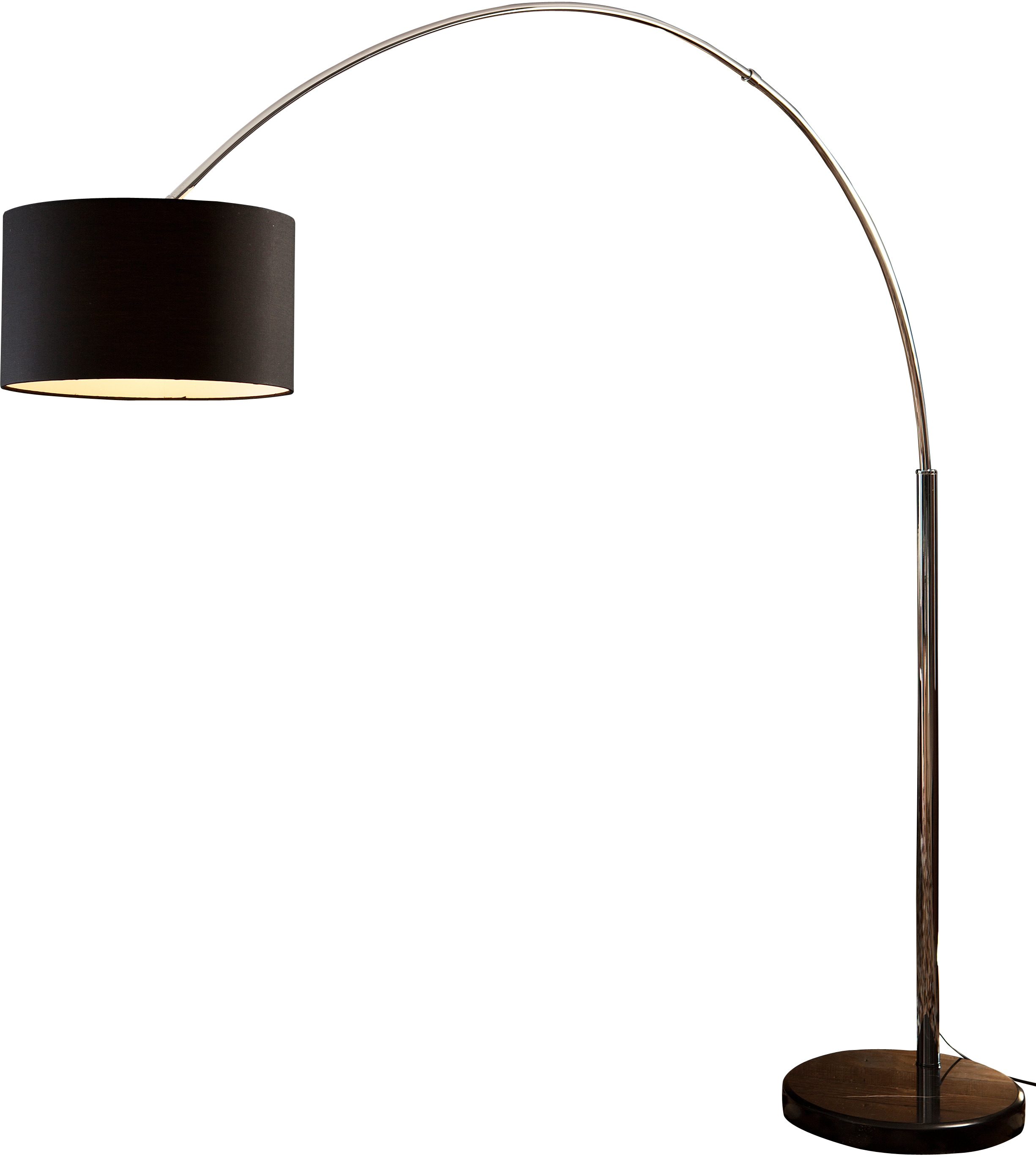 SALESFEVER Bogenlampe "Aija", schwarz, 1, Ø 35cm H: 210cm, 1 Stk., Leuchten, Mit Dimmschalter