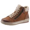 Winterboots REMONTE, Damen, Gr. 42, braun (braun, beige), Leder, Textil, Fellimitat, sportlich, Schuhe, Schnürboots, Stiefelette, Casual-Boots mit Tex-Ausstattung