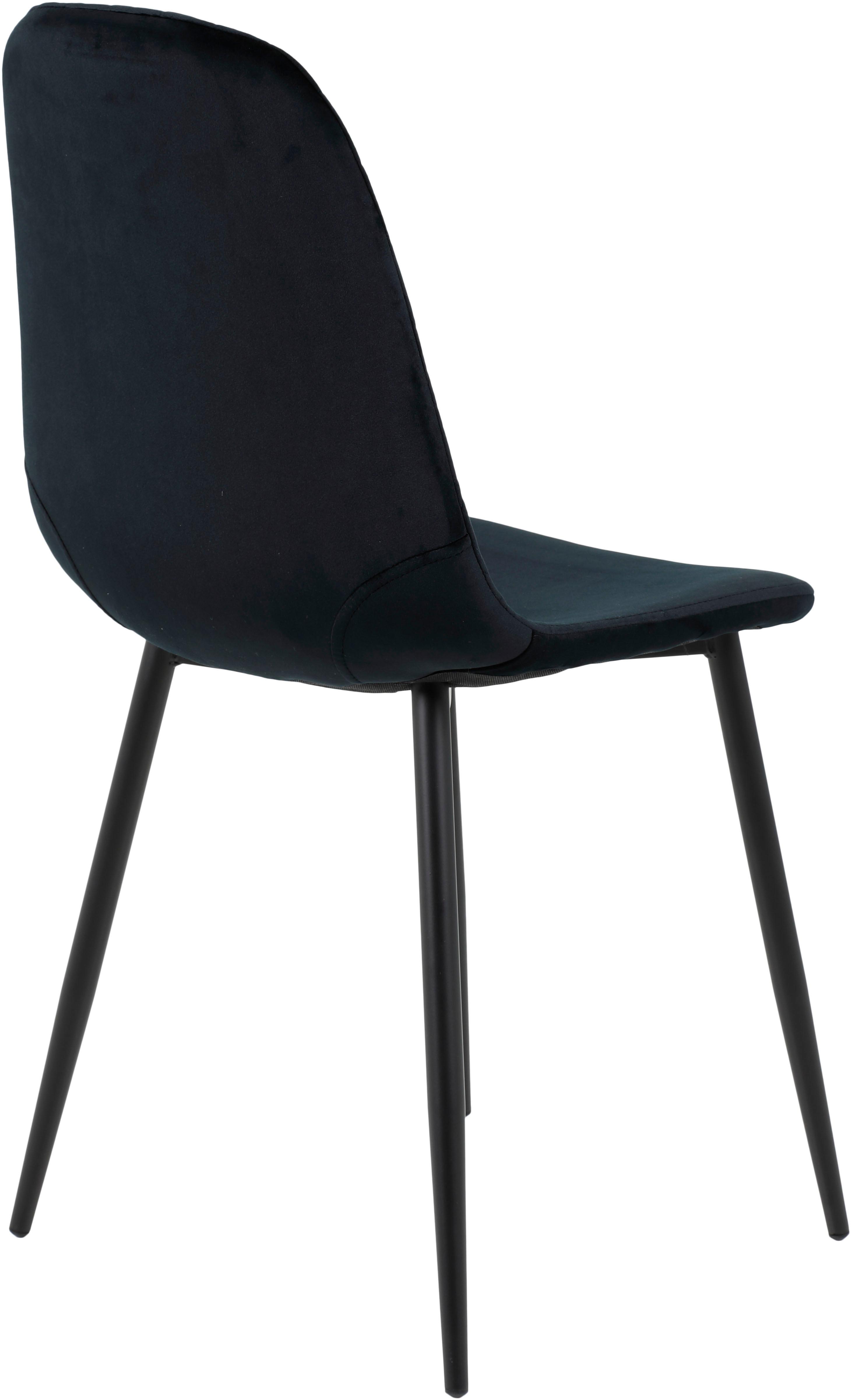 Schalenstuhl HELA "MIRA, Esszimmerstuhl, Stuhl, 4-Fuß Stuhl, BESTSELLER", schwarz, B:44cm H:89cm T:53cm, Stühle, 1, 2 oder 4 Stück, Schalenstuhl mit Steppung, Küchenstuhl