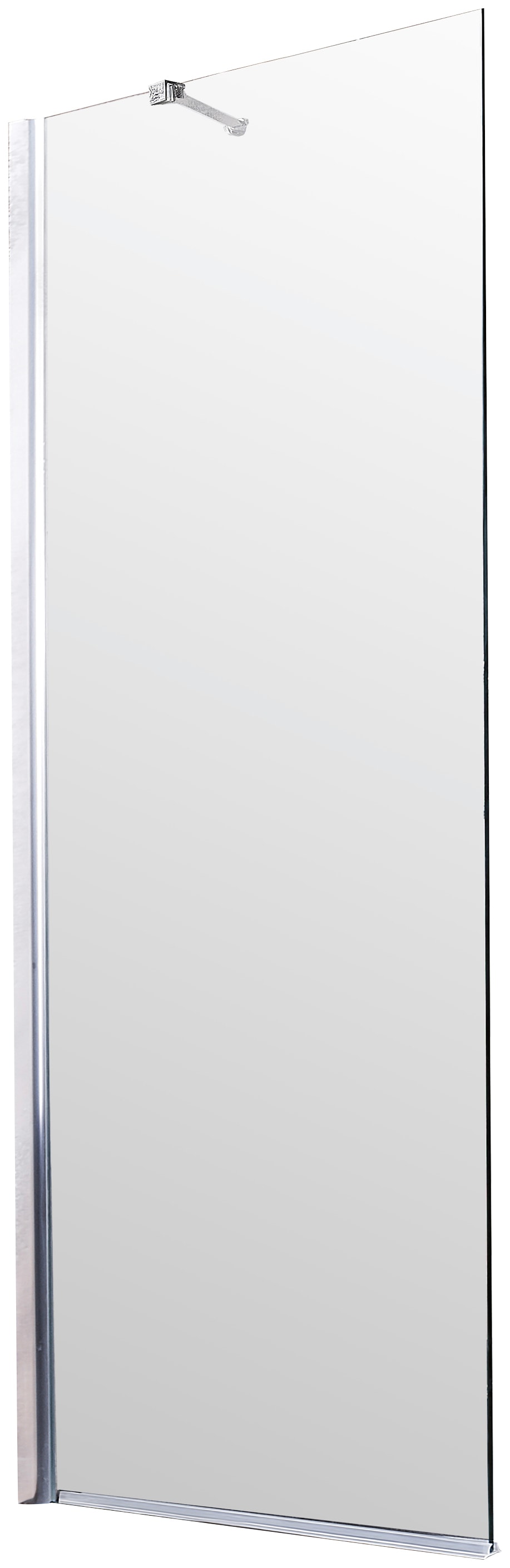 Duschwand SANOTECHNIK "Sanoflex Young", grau (chromfarben), B:105cm H:195cm, Duschwände, Glas