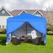 Outdoor 10x 10Ft Pop Up Gazebo Canopy Tent Removable Sidewall with Zipper,2pcs Sidewall with Windows,with 4pcs Weight sand bag