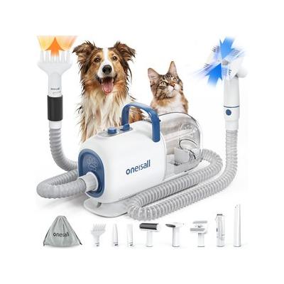 Oneisall Pet Grooming Vacuum, Adjustable Blow Dryer & Clipper Grooming Kit
