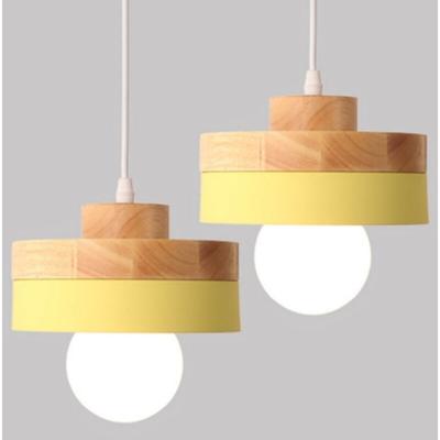 Wottes - Moderne Hängeleuchte Innenbereich Pendellampe Metall Holz Deckenleuchte für Küche Image