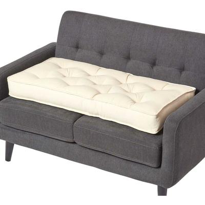 Sitzauflage für Zweisitzer-Sofa 100 x 48 cm - dickes Sitzkissen creme - Homescapes Image