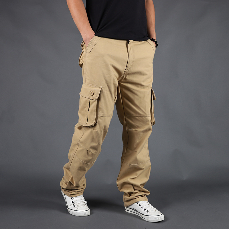 Men's Cargo Pants Trousers Tactical Pants Hiking Pants Buttons Multi Pocket Plain Wearable Daily Outdoor Camping Hiking Fashion Classic Blue Gray Green