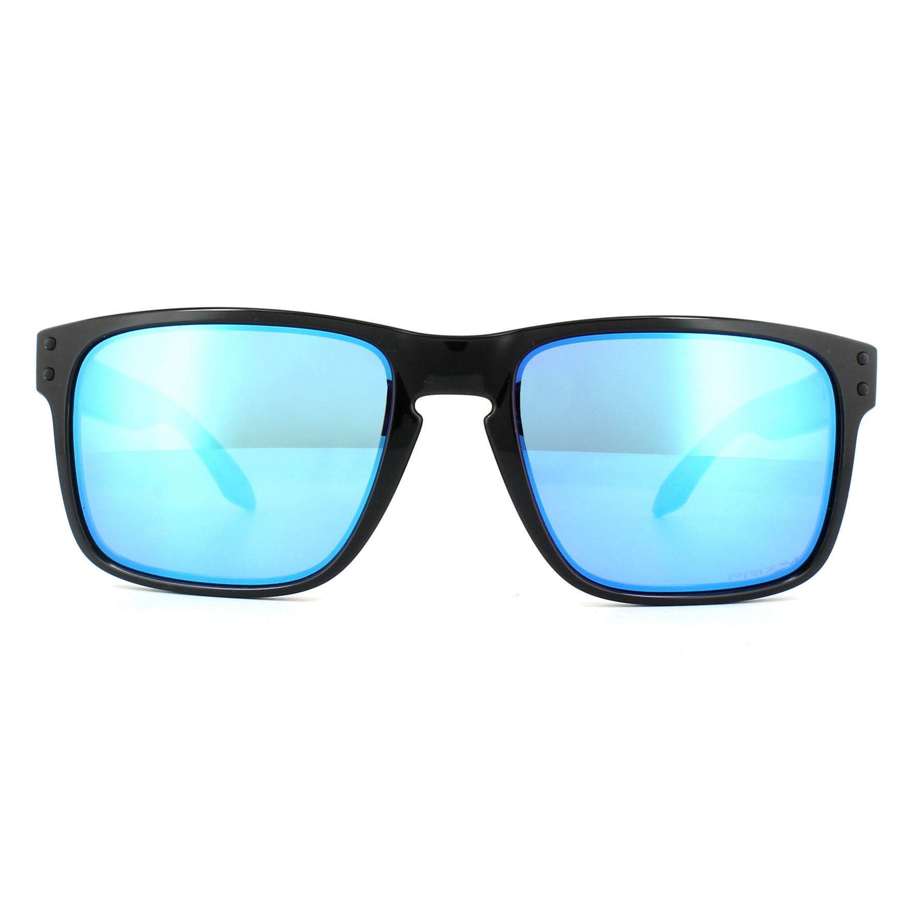 Oakley Rectangle Mens poliert schwarz Prizm Sapphire Sonnenbrillen Image