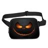 Gürteltasche mit Halloween-Motiv und gruseligem Kürbisgesicht – verstellbare Gürteltasche für Männer und Frauen, perfekt für Halloween-Partys