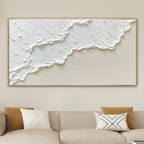 handgemachte Meereswellen dicke Ölgemälde auf Leinwand Erdton Bild braun Malerei strukturierte Wandkunst Wandkunst Sofa kein Rahmen Image