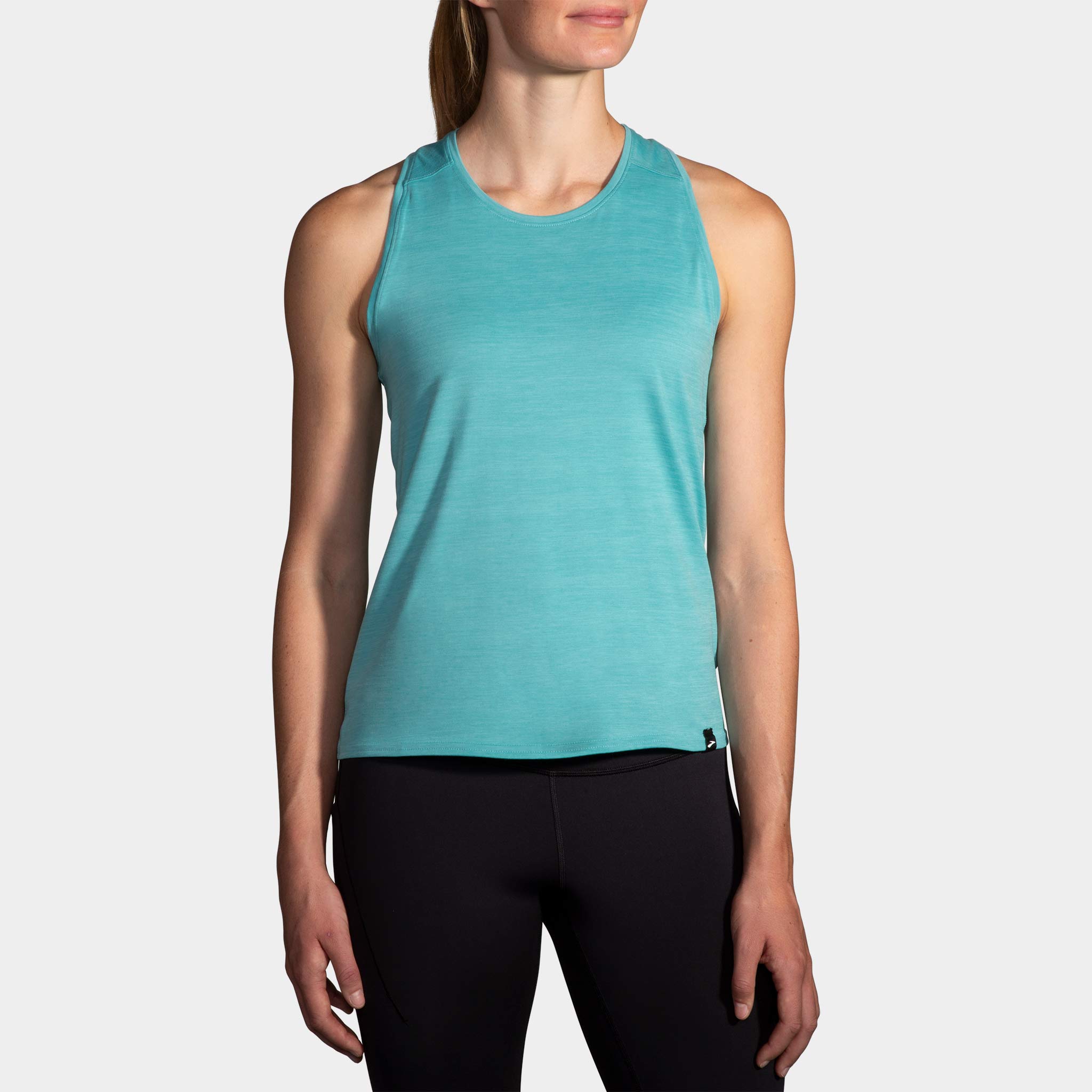 Brooks Luxe Tank Women's Running Apparel Heather Aqua - Brooks